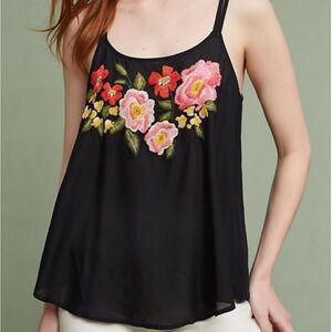 Anthropologie Akemi + Kin Needlepoint Floral Tank